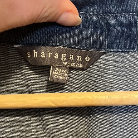 Sharagano Shirt Dress Thick Strap Denim Size 20w - Picture 5 of 9